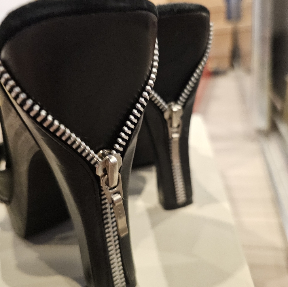 Steve Madden strapless high heels chunky with zipper size 7 1/2 - Picture 4 of 10